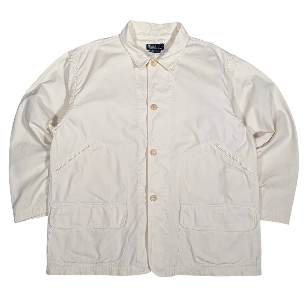 Vintage Polo Ralph Lauren Cream Chore/Barn Jacket Mens XL